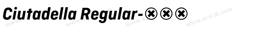 Ciutadella Regular字体转换
